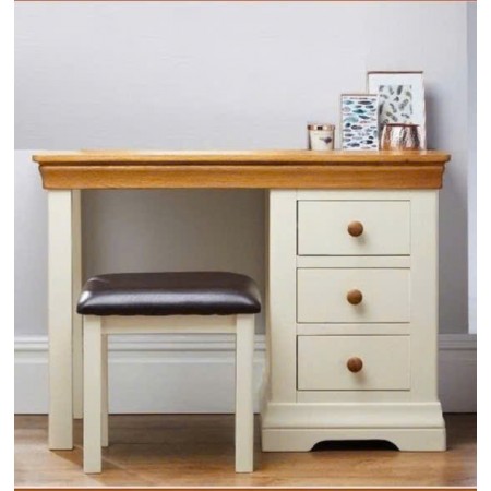Oak04 : Bộ Bàn Trang Điểm Gỗ Sồi Kèm Ghế Đôn